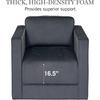 image:imageMartha Stewart Modern Button Tufted Velvet Swivel Chairs for Living Room 360 Degree Metal Base Stand Pipped Upholstered Bedroom Swivel Accent Chair Fully Assembled Chair  Gray Madrid