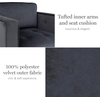 image:imageMartha Stewart Modern Button Tufted Velvet Swivel Chairs for Living Room 360 Degree Metal Base Stand Pipped Upholstered Bedroom Swivel Accent Chair Fully Assembled Chair  Gray Madrid