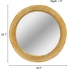 image:imageMartha Stewart Natural Rattan Round Wall Mirror for Wall Handwoven Frame Circle Wall Mirror Vanity Livingroom Entryway Bedroom Easy Hanging WallMounted Mirror  Natural Luna