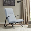 image:imageMartha Stewart Upholsterd Accent Chair Living Room Furniture  Modern Design Leisurely Resting Comfortable Foam Seat Cushion Bedroom Lounge Sophisticated Finished Sturdy Frame Light BlueLight Blue