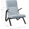 image:imageMartha Stewart Upholsterd Accent Chair Living Room Furniture  Modern Design Leisurely Resting Comfortable Foam Seat Cushion Bedroom Lounge Sophisticated Finished Sturdy Frame Light BlueLight Blue