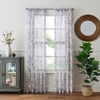 image:imageMartha Stewart Botanical Sheer Window Curtains  50 x 95 Set of 2 Rod Pocket Curtain Panels for Living Room White Grey Central ParkMulti Grey