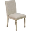 image:imageMartha Stewart Fiona Classic Upholstered Accent Dining Chairs Set of 2 Padded Seat CushionBack Solid Wood Frame and Turned Legs Simple Distressed Rustic Farmhouse Kitchen Furniture  Light Grey