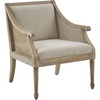 image:imageMartha Stewart Isla Accent Chairs for Living Room with Solid Wood Frame Cane Webbed Swoop Track Arms Turned Legs Farmhouse Coastal Cottage Deep Seating Lounge  Reclaimed Wood NaturalReclaimed Wood Natural