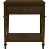 image:imageMartha Stewart Kenna Drawer Nightstand for Bedroom Nightstand with Drawer Lily Pond Collection Bedside Table Cottage Design Fluted Drawer Metal Hardware Coastal Bedroom Furniture 26 H Dark Coffee