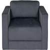 image:imageMartha Stewart Modern Button Tufted Velvet Swivel Chairs for Living Room 360 Degree Metal Base Stand Pipped Upholstered Bedroom Swivel Accent Chair Fully Assembled Chair  Gray Madrid