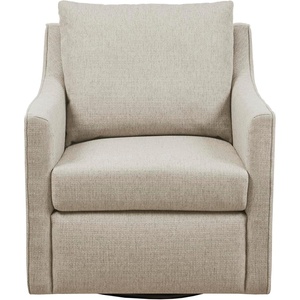image:imageMartha Stewart Amber Swivel Chair for Living Room Barrel Style Bedroom Lounge Removable Foam Seat Cushion Upholstered Nursery Furniture Metal Base Fully Assembled 305 D x 30 W x 35 H Natural
