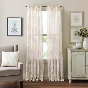 image:imageMartha Stewart Blue and White Curtains  LightFiltering Floral Curtain Panels for Living Room  50 x 84  Set of 2Beige Tan