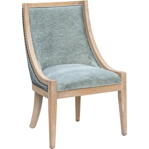 image:imageMartha Stewart Farmhouse Dining Room Chair Recessed Arm Chair For Bedrooms Nailhead Trim Solid Wood Legs Upholstered Reading Accent Chairs For Living Room Kitchen Decor  Soft Green ElmcrestSoft Green