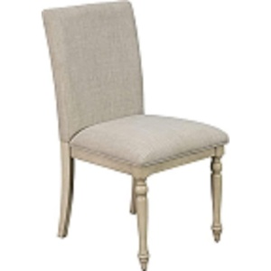 image:imageMartha Stewart Fiona Classic Upholstered Accent Dining Chairs Set of 2 Padded Seat CushionBack Solid Wood Frame and Turned Legs Simple Distressed Rustic Farmhouse Kitchen Furniture  Light Grey