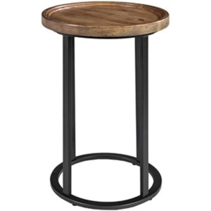 image:imageMartha Stewart Lia End Table Living Room Decor Tempered Glass Mirror Top Metal Base Accent Farmhouse Occasional Furniture 18 Wide Antique BronzeIrisa