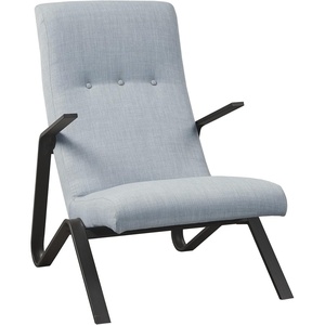 image:imageMartha Stewart Upholsterd Accent Chair Living Room Furniture  Modern Design Leisurely Resting Comfortable Foam Seat Cushion Bedroom Lounge Sophisticated Finished Sturdy Frame Light BlueLight Blue