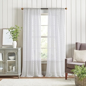image:imageMartha Stewart White Lace Sheer Curtains  50 x 84 Set of 2 Rod Pocket Window Curtain Panels for Living Room CanterburyWhite
