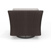 image:imageMartha Stewart Bedford IndoorOutdoor Patio Chair with 360 Swivel Functionality and Rattan Wicker Finish in Brown with Tan AllWeather Cushions