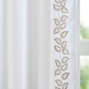 image:imageMartha Stewart White Curtains  Sage Green Embroidered Leaf  LightFiltering Curtain Panels for Living Room  50 x 95  Set of 2WhiteBeige Leaf