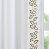 image:imageMartha Stewart White Curtains  Sage Green Embroidered Leaf  LightFiltering Curtain Panels for Living Room  50 x 95  Set of 2WhiteSage Green Leaf