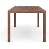 image:imageMartha Stewart Bedford 7 Piece Aluminum Patio Set with 62 Table and 6 Stackable Chairs with Brown Brushed Woodgrain Finish Cream AllWeather Seat CushionsBrown