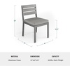 image:imageMartha Stewart Bedford 7 Piece Aluminum Patio Set with 62 Table and 6 Stackable Chairs with Brown Brushed Woodgrain Finish Cream AllWeather Seat CushionsGrey