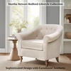 image:imageMartha Stewart Fayette Accent Chair for Living Room Bedford Collection Tufted Back Traditional Rolled Arms 6 Thick Removable Cushion Modern Farmhouse Furniture Bedroom Chair 35 Wide Cream