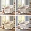 image:imageMartha Stewart Fayette Accent Chair for Living Room Bedford Collection Tufted Back Traditional Rolled Arms 6 Thick Removable Cushion Modern Farmhouse Furniture Bedroom Chair 35 Wide Cream