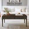image:imageMartha Stewart Kena Coffee Lily Pond Collection Coastal Storage Fluted Drawers Solid Wood Legs Cottage Inspired Living Room Table 44 Wide Brown44
