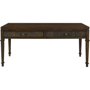 image:imageMartha Stewart Kena Coffee Lily Pond Collection Coastal Storage Fluted Drawers Solid Wood Legs Cottage Inspired Living Room Table 44 Wide Brown44