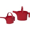 image:imageMartha by Martha Stewart Hachiman Watering Can Set of with Widened Spout  Includes Small and Large Plant Watering Can for Indoor and Outdoor Plants HandsFree Filling OliveRed
