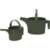 image:imageMartha by Martha Stewart Hachiman Watering Can Set of with Widened Spout  Includes Small and Large Plant Watering Can for Indoor and Outdoor Plants HandsFree Filling OliveGarden Green