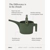 image:imageMartha by Martha Stewart Hachiman Watering Can Set of with Widened Spout  Includes Small and Large Plant Watering Can for Indoor and Outdoor Plants HandsFree Filling OliveGarden Green