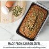 image:imageMartha Stewart Gallen 9 Inch Nonstick Carbon Steel Loaf Pan  Champagne Durable Bakeware for Even Baking and Easy ReleaseSilver