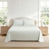 image:imageMartha Stewart  Full Sheet Set with Fitted Sheet amp Pillowcases Cotton Percale Bedding with a Smooth Feel Deep Pocket Gingham BrownCosta Blue