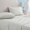 image:imageMartha Stewart  Full Sheet Set with Fitted Sheet amp Pillowcases Cotton Percale Bedding with a Smooth Feel Deep Pocket Gingham BrownCosta Blue