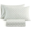 image:imageMartha Stewart  Full Sheet Set with Fitted Sheet amp Pillowcases Cotton Percale Bedding with a Smooth Feel Deep Pocket Gingham BrownCosta Blue