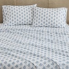 image:imageMartha Stewart  Full Sheet Set with Fitted Sheet amp Pillowcases Cotton Percale Bedding with a Smooth Feel Deep Pocket Gingham BrownDarcy Blue