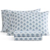 image:imageMartha Stewart  Full Sheet Set with Fitted Sheet amp Pillowcases Cotton Percale Bedding with a Smooth Feel Deep Pocket Gingham BrownDarcy Blue