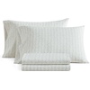 image:imageMartha Stewart  Full Sheet Set with Fitted Sheet amp Pillowcases Cotton Percale Bedding with a Smooth Feel Deep Pocket Gingham BrownDitsy Vine Green