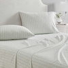 image:imageMartha Stewart  Full Sheet Set with Fitted Sheet amp Pillowcases Cotton Percale Bedding with a Smooth Feel Deep Pocket Gingham BrownDitsy Vine Green