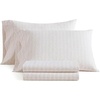 image:imageMartha Stewart  Full Sheet Set with Fitted Sheet amp Pillowcases Cotton Percale Bedding with a Smooth Feel Deep Pocket Gingham BrownDitsy Vine Pink