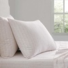 image:imageMartha Stewart  Full Sheet Set with Fitted Sheet amp Pillowcases Cotton Percale Bedding with a Smooth Feel Deep Pocket Gingham BrownDitsy Vine Pink