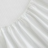 image:imageMartha Stewart  Full Sheet Set with Fitted Sheet amp Pillowcases Cotton Percale Bedding with a Smooth Feel Deep Pocket Gingham BrownDottie Stripe Green