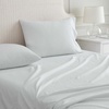 image:imageMartha Stewart  Full Sheet Set with Fitted Sheet amp Pillowcases Cotton Percale Bedding with a Smooth Feel Deep Pocket Gingham BrownDottie Stripe Green