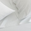 image:imageMartha Stewart  Full Sheet Set with Fitted Sheet amp Pillowcases Cotton Percale Bedding with a Smooth Feel Deep Pocket Gingham BrownDottie Stripe Green