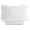 image:imageMartha Stewart  Full Sheet Set with Fitted Sheet amp Pillowcases Cotton Percale Bedding with a Smooth Feel Deep Pocket Gingham BrownDottie Stripe Green