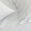 image:imageMartha Stewart  Full Sheet Set with Fitted Sheet amp Pillowcases Cotton Percale Bedding with a Smooth Feel Deep Pocket Gingham BrownDottie Stripe Green