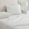 image:imageMartha Stewart  Full Sheet Set with Fitted Sheet amp Pillowcases Cotton Percale Bedding with a Smooth Feel Deep Pocket Gingham BrownDottie Stripe Yellow