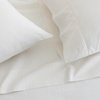 image:imageMartha Stewart  Full Sheet Set with Fitted Sheet amp Pillowcases Cotton Percale Bedding with a Smooth Feel Deep Pocket Gingham BrownDottie Stripe Yellow