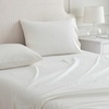 image:imageMartha Stewart  Full Sheet Set with Fitted Sheet amp Pillowcases Cotton Percale Bedding with a Smooth Feel Deep Pocket Gingham BrownDottie Stripe Yellow