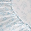 image:imageMartha Stewart  Full Sheet Set with Fitted Sheet amp Pillowcases Cotton Percale Bedding with a Smooth Feel Deep Pocket Gingham BrownFloral Blue