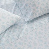 image:imageMartha Stewart  Full Sheet Set with Fitted Sheet amp Pillowcases Cotton Percale Bedding with a Smooth Feel Deep Pocket Gingham BrownFloral Blue