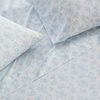 image:imageMartha Stewart  Full Sheet Set with Fitted Sheet amp Pillowcases Cotton Percale Bedding with a Smooth Feel Deep Pocket Gingham BrownFloral Blue